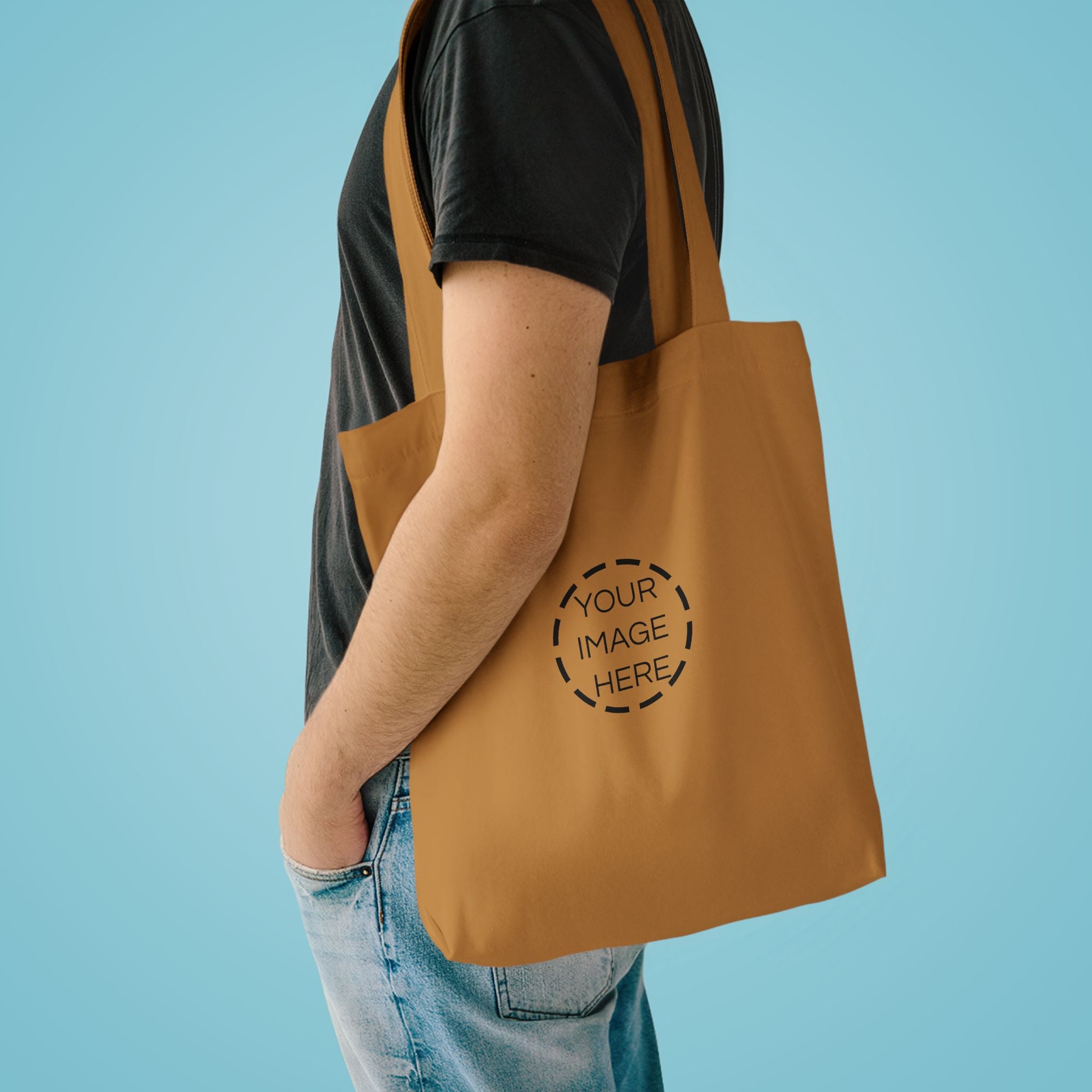Minimal Black Cotton Tote Bag — Everyday Reusable Grocery & Market Bag