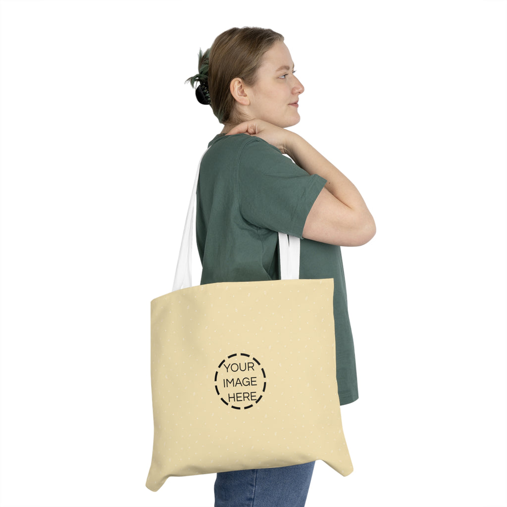 Custom Shoulder Tote Bag - Personalized All-Over-Print Canvas Tote