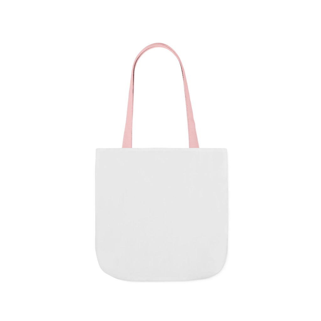 Custom Canvas Tote Bag with Colorful Straps — Personalized Everyday Grocery & Market Bag