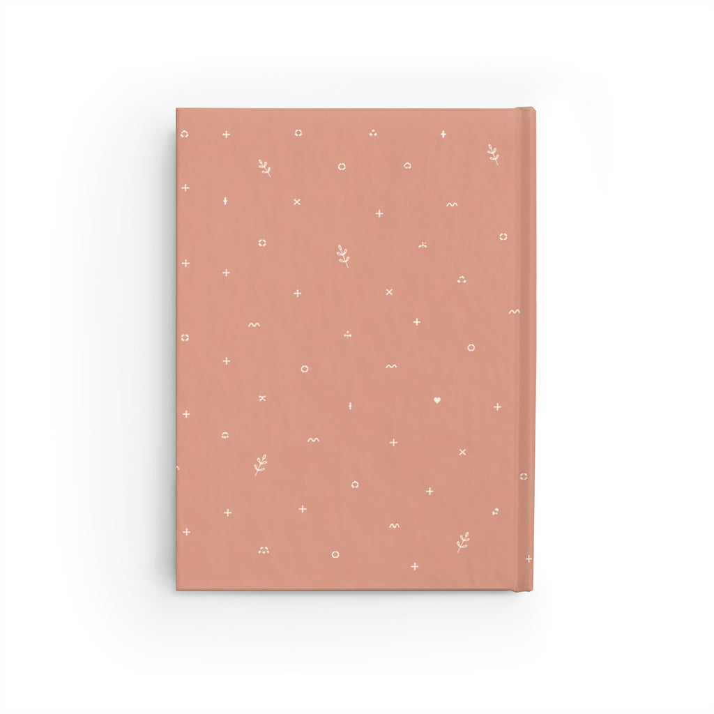Blush Floral Hardcover Journal — Ruled Lined Notebook for Notes & Daily Planning
