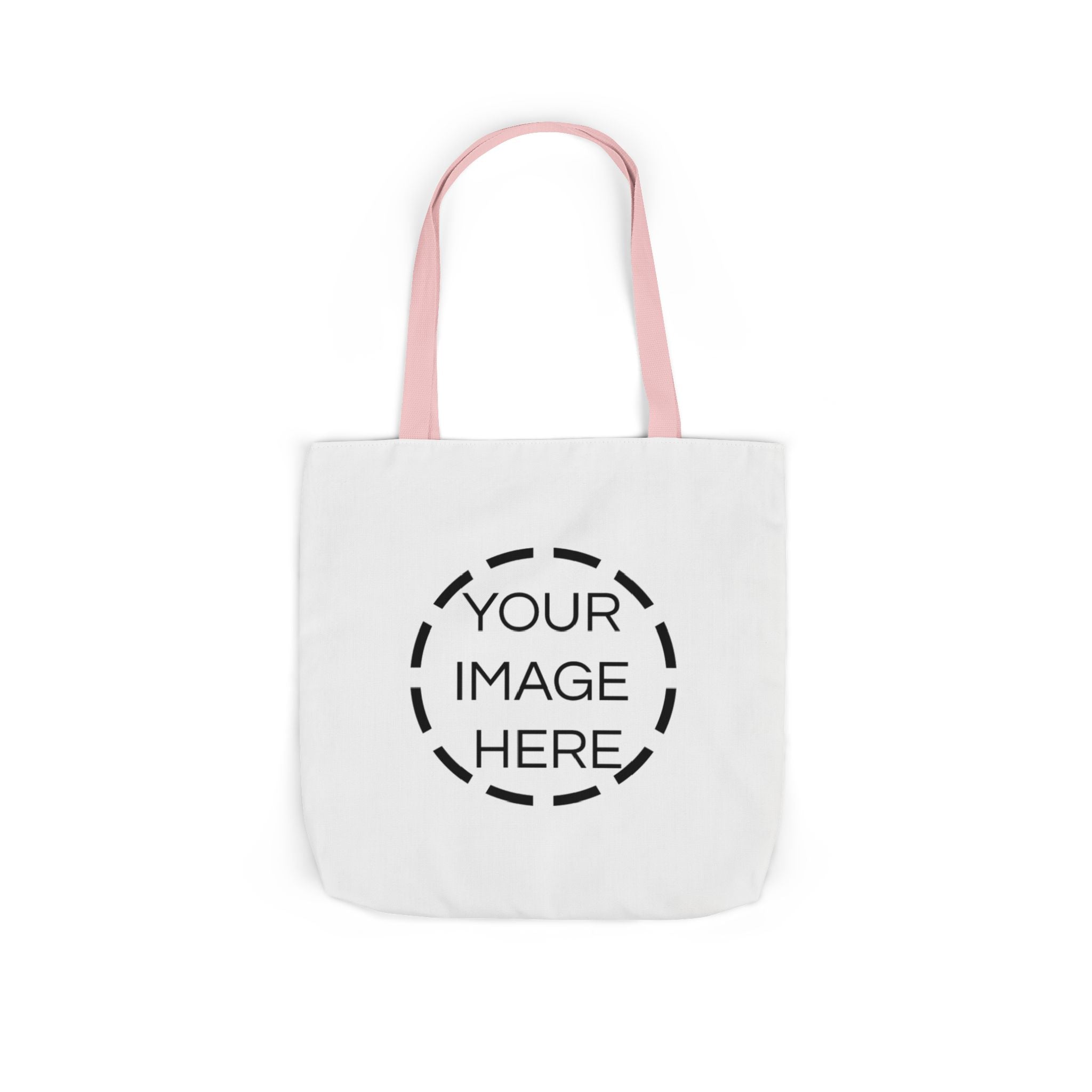 Custom Canvas Tote Bag with Colorful Straps — Personalized Everyday Grocery & Market Bag