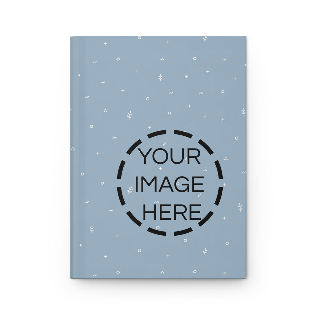 Minimal Blue Hardcover Journal — Dotted Constellation Notebook