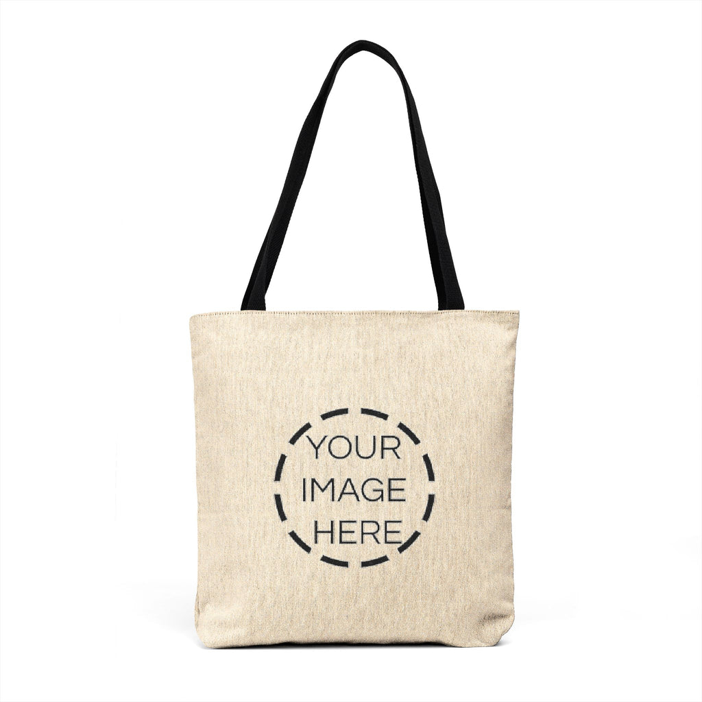 Woven Tote Bag — Custom Image Embroidery-Style Canvas Tote