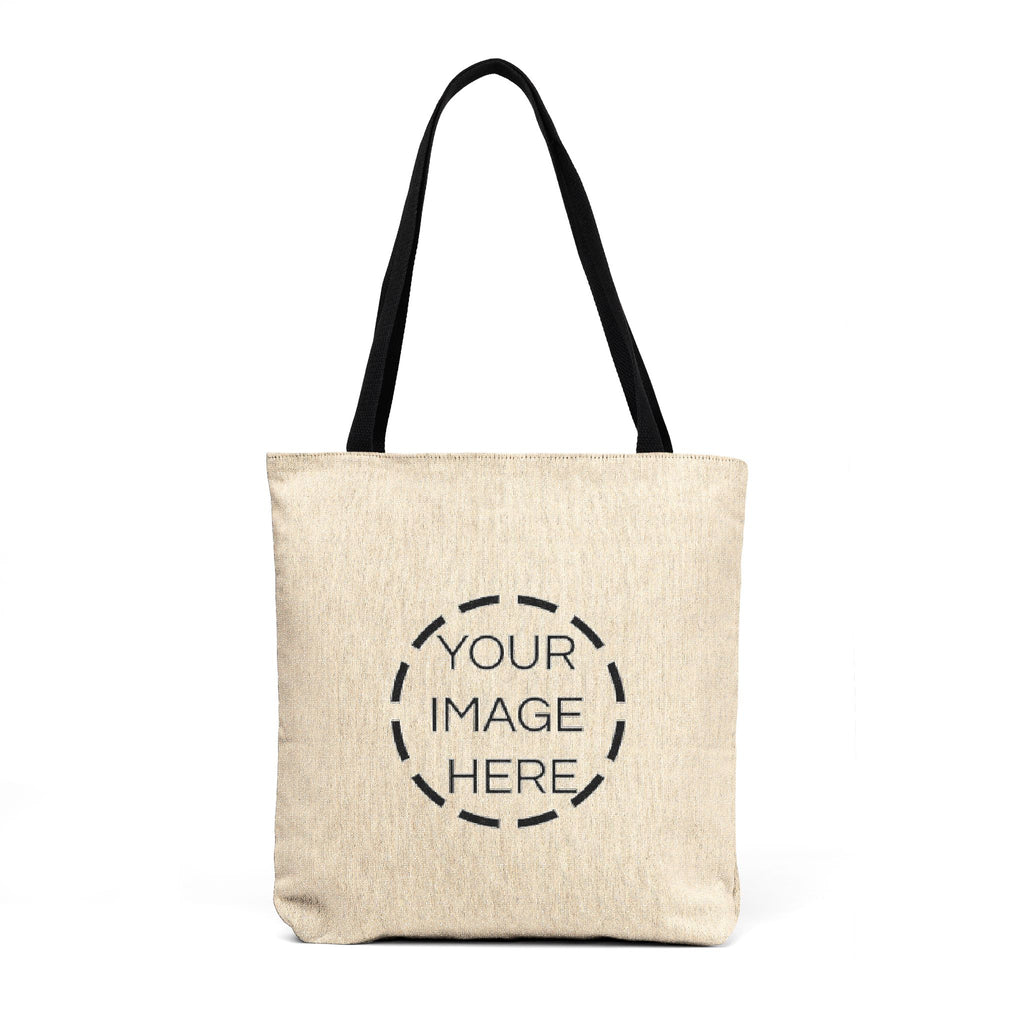 Woven Tote Bag — Custom Image Embroidery-Style Canvas Tote