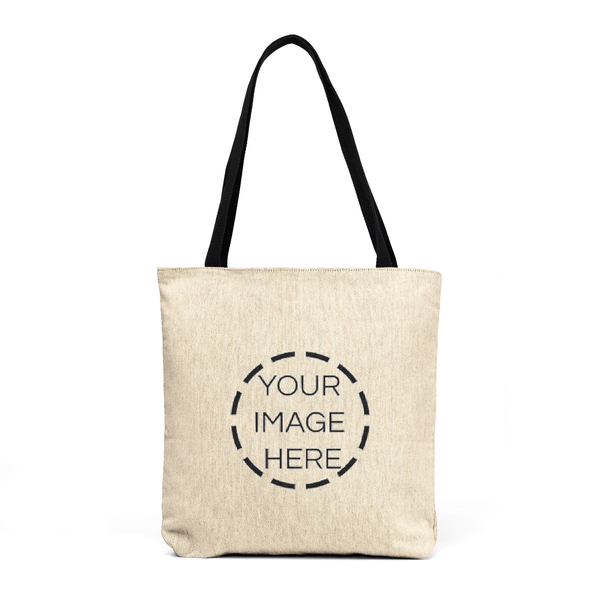Woven Tote Bag — Custom Image Embroidery-Style Canvas Tote