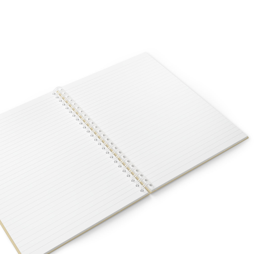 Custom Spiral Notebook — Minimal Beige Dotted Cover, Personalized Journal for School & Office