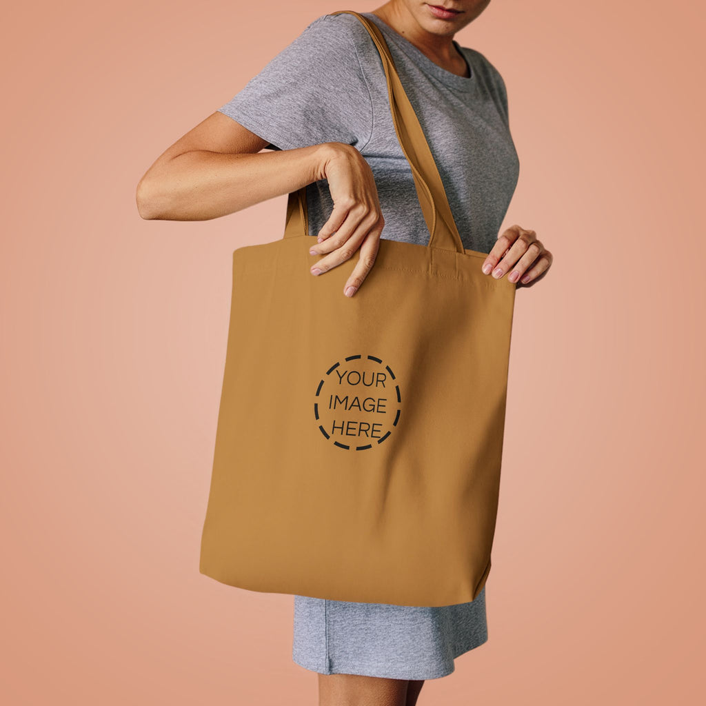 Minimal Black Cotton Tote Bag — Everyday Reusable Grocery & Market Bag