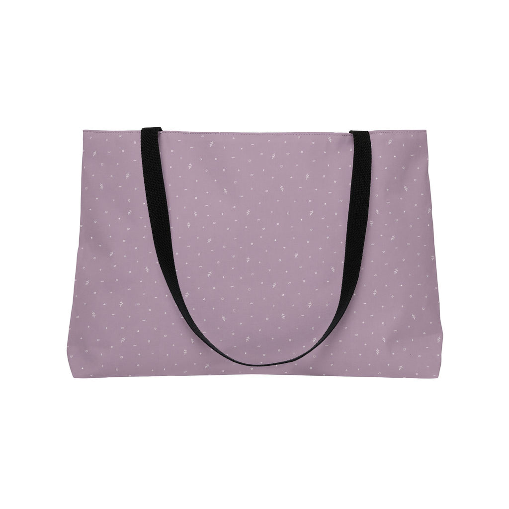 Weekender Tote Bag — Dusty Rose Polka Dot Weekend Travel Tote