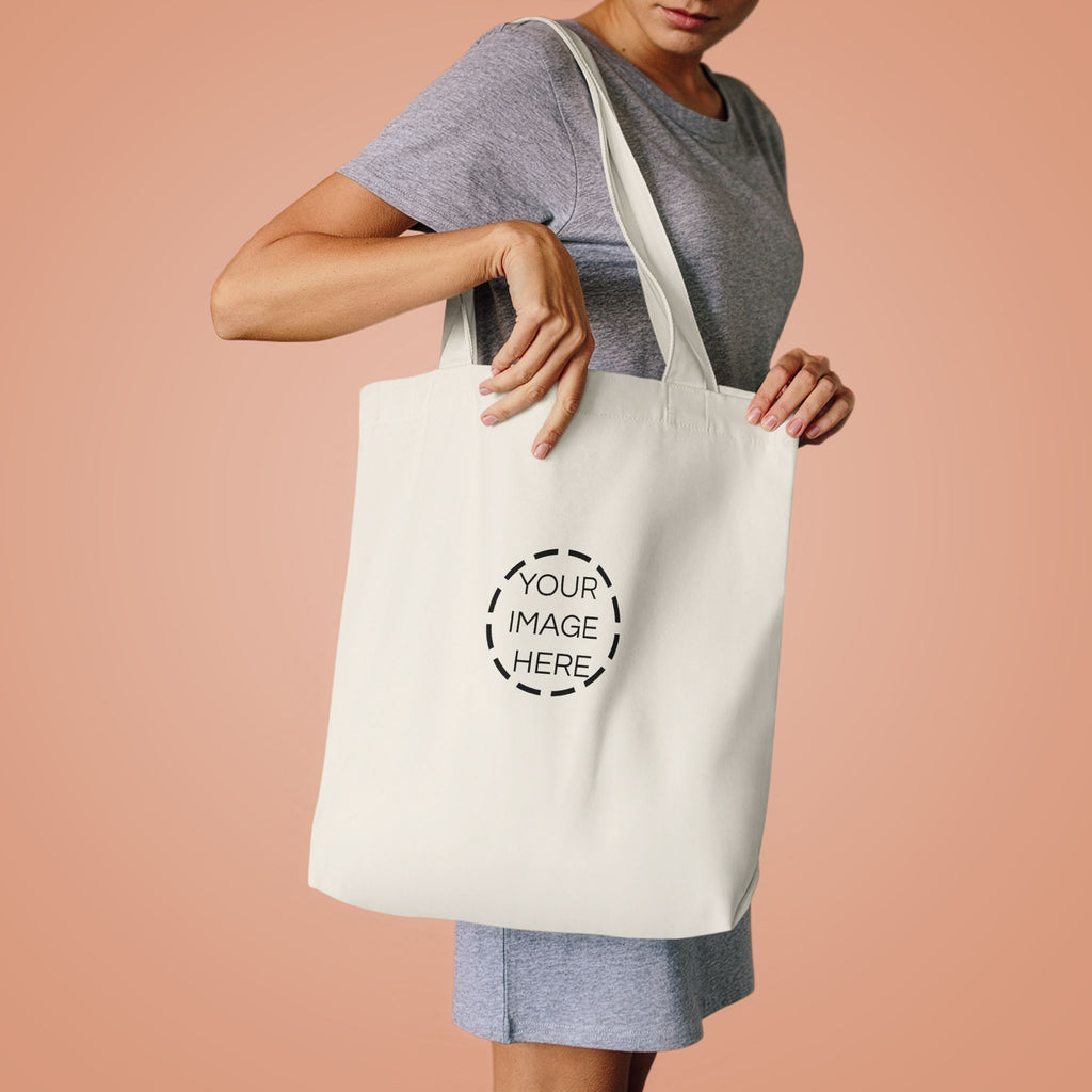 Minimal Black Cotton Tote Bag — Everyday Reusable Grocery & Market Bag