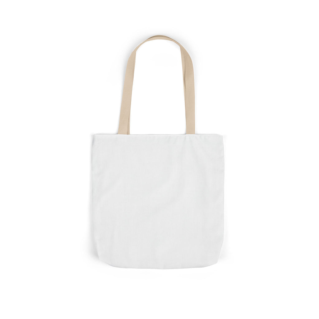 Custom Canvas Tote Bag with Colorful Straps — Personalized Everyday Grocery & Market Bag