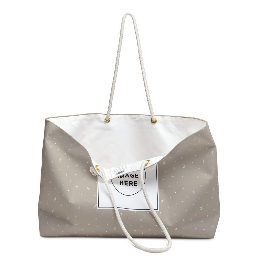 Polka Dot Weekender Bag — Large Canvas Travel Tote