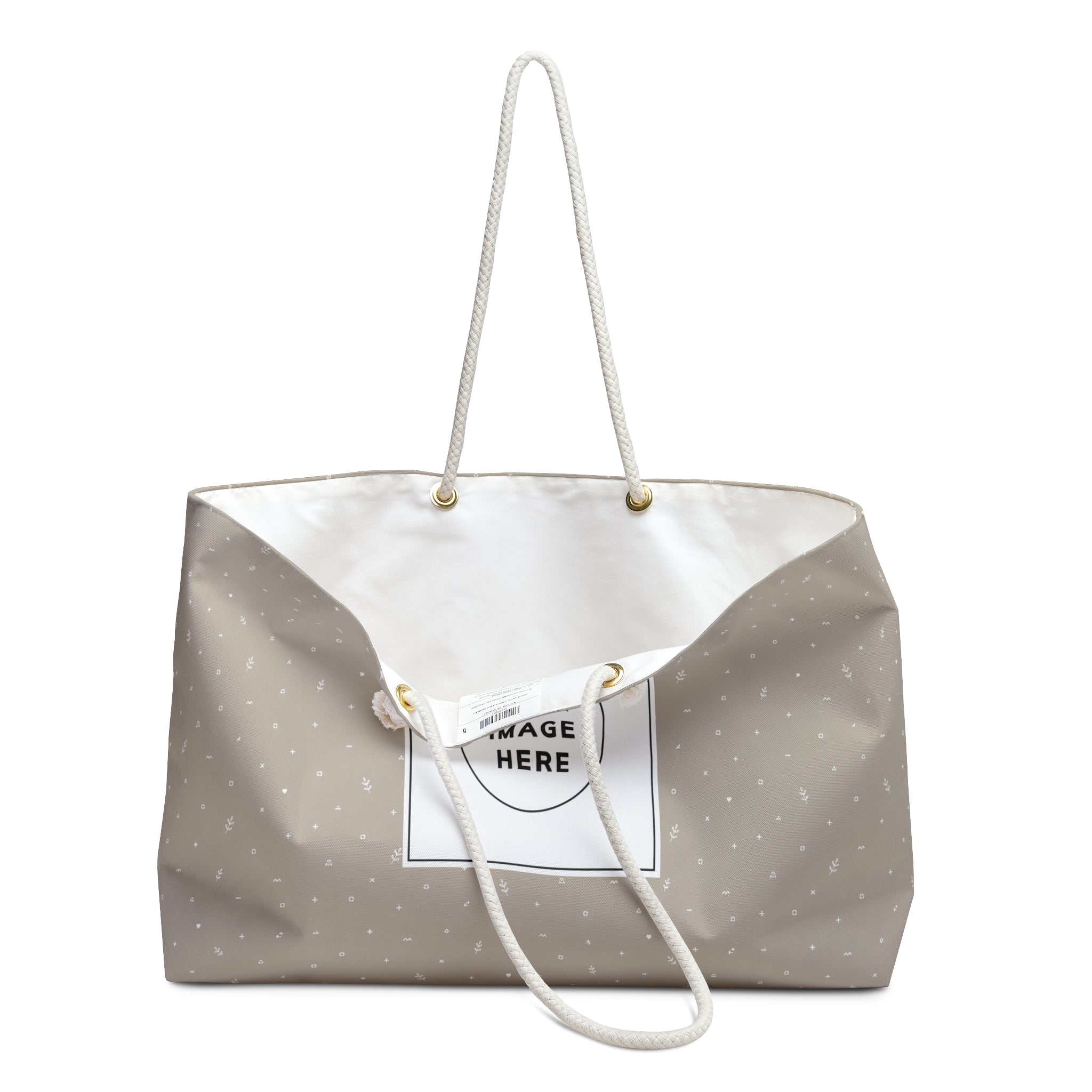 Polka Dot Weekender Bag — Large Canvas Travel Tote