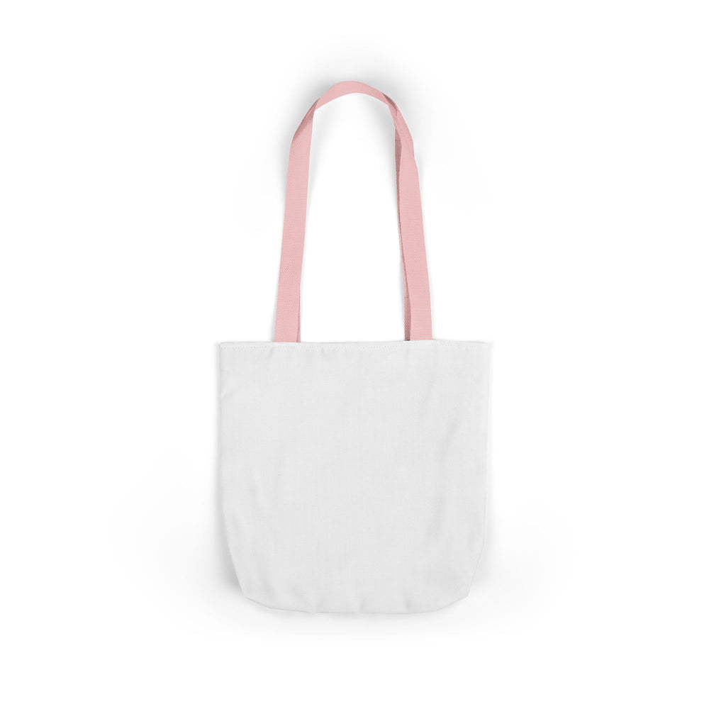 Custom Canvas Tote Bag with Colorful Straps — Personalized Everyday Grocery & Market Bag