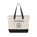 Canvas Zipper Tote Bag — Large Eco-Friendly Market & Beach Tote
