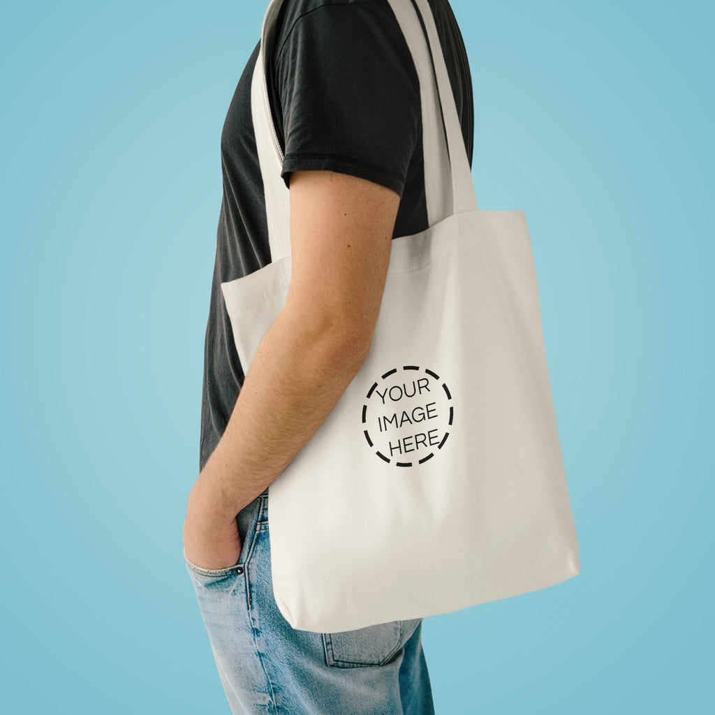 Minimal Black Cotton Tote Bag — Everyday Reusable Grocery & Market Bag