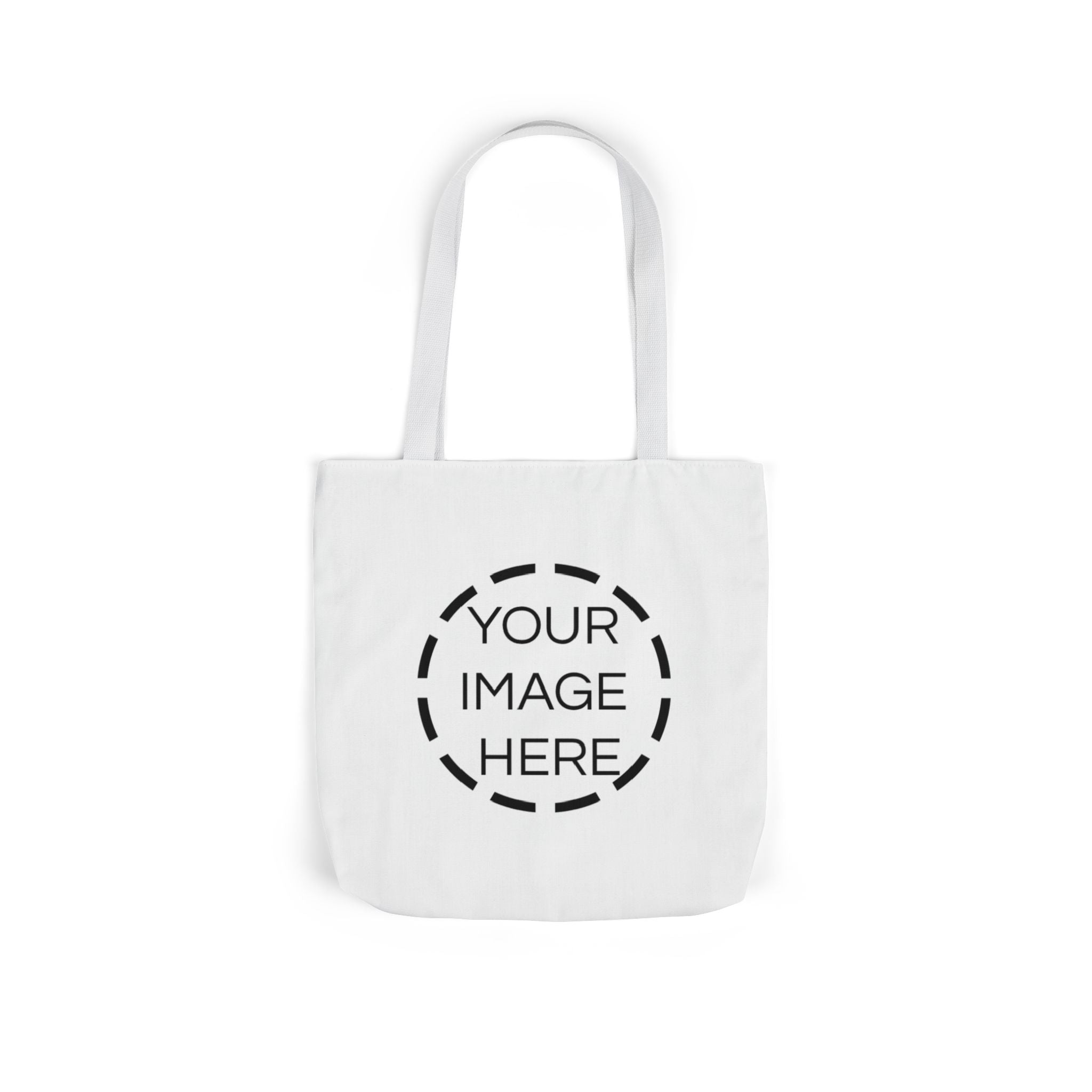 Custom Canvas Tote Bag with Colorful Straps — Personalized Everyday Grocery & Market Bag