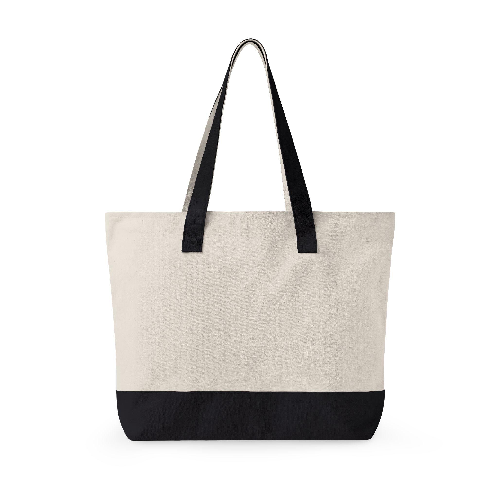 Canvas Zipper Tote Bag — Large Eco-Friendly Market & Beach Tote