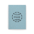 Blue Ditsy Spiral Notebook — Floral Dot Pattern Journal