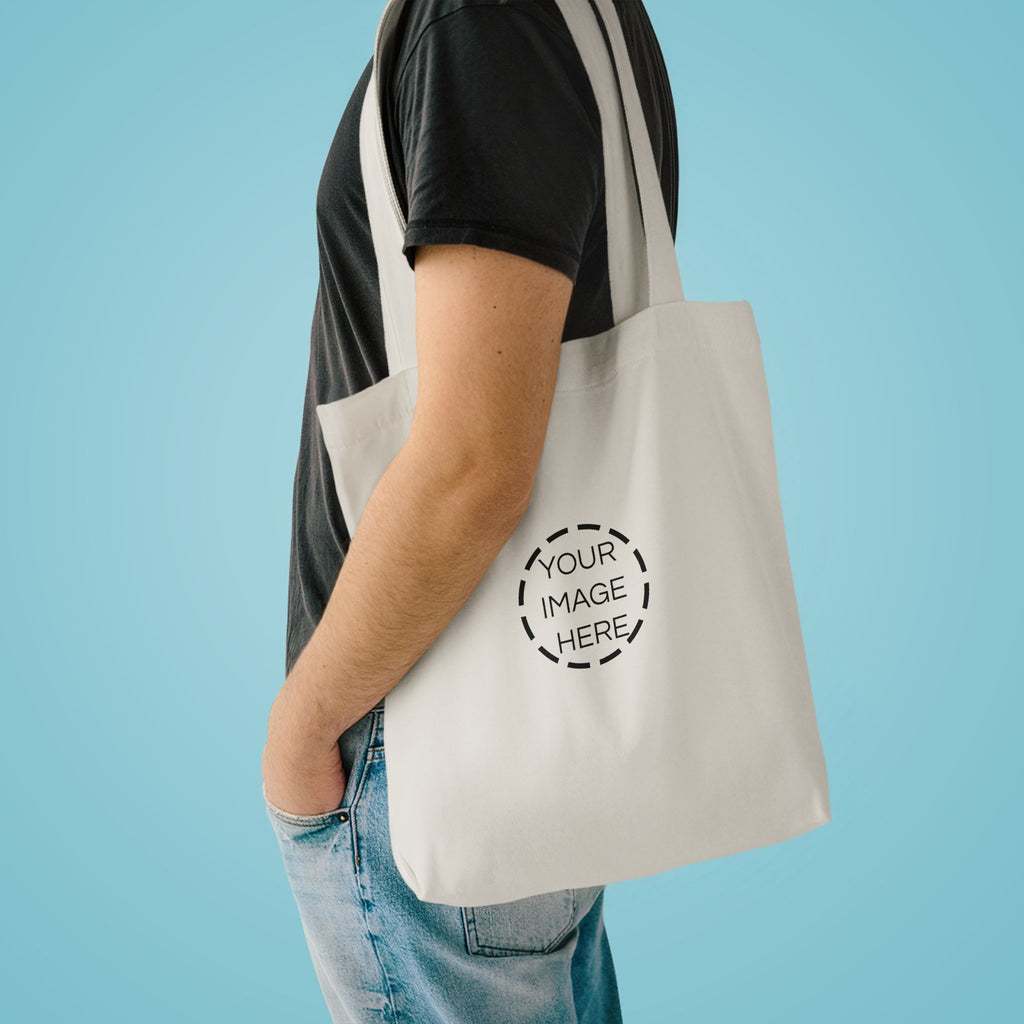 Minimal Black Cotton Tote Bag — Everyday Reusable Grocery & Market Bag