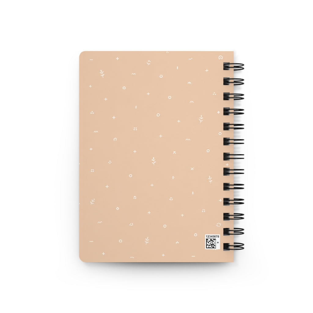 Peach Dotted Spiral Journal — Personalized Cover Notebook for Notes & Planning