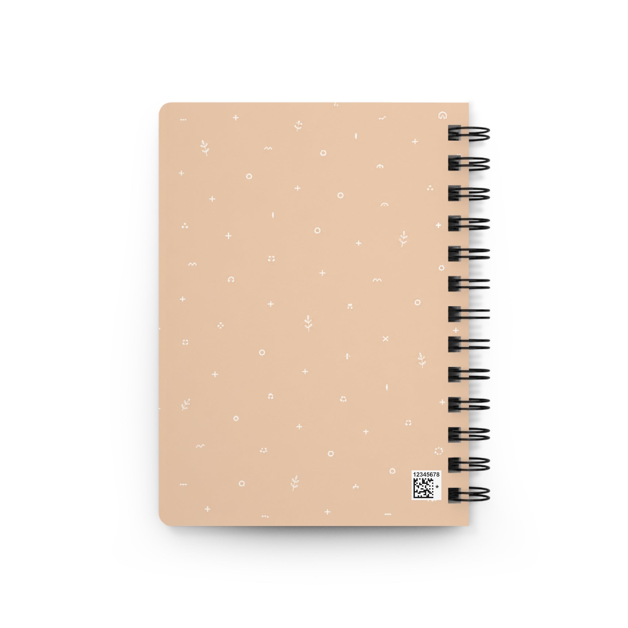 Peach Dotted Spiral Journal — Personalized Cover Notebook for Notes & Planning