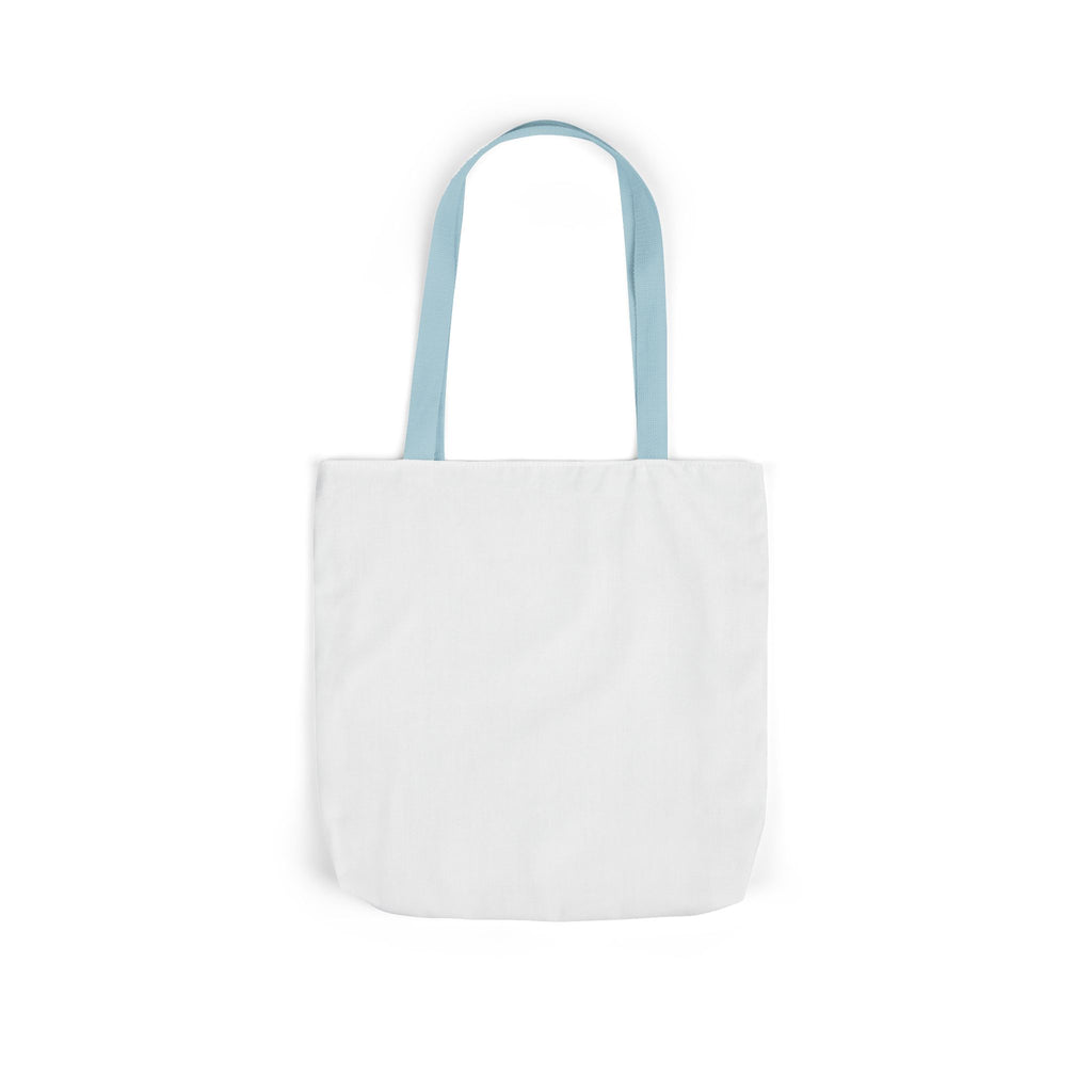 Custom Canvas Tote Bag with Colorful Straps — Personalized Everyday Grocery & Market Bag