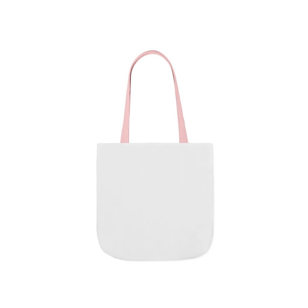 Custom Canvas Tote Bag with Colorful Straps — Personalized Everyday Grocery & Market Bag