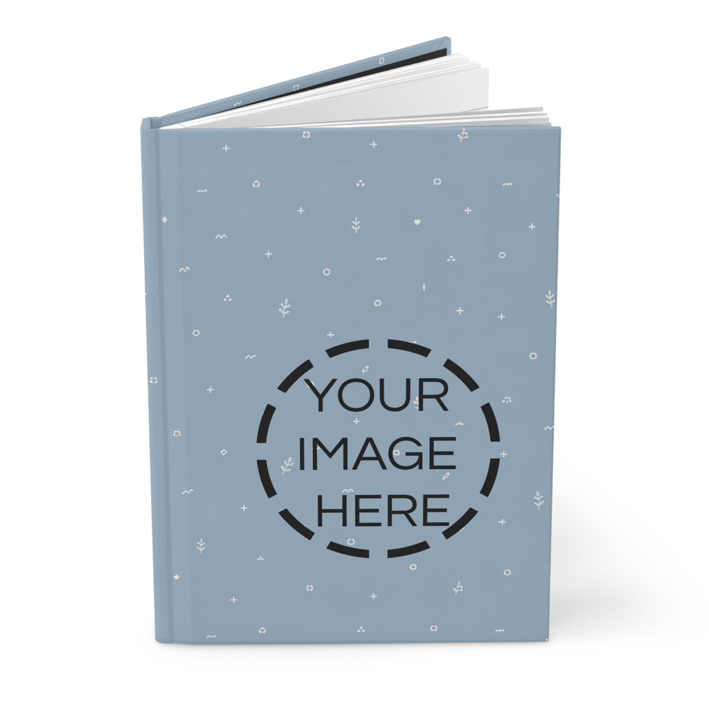 Minimal Blue Hardcover Journal — Dotted Constellation Notebook