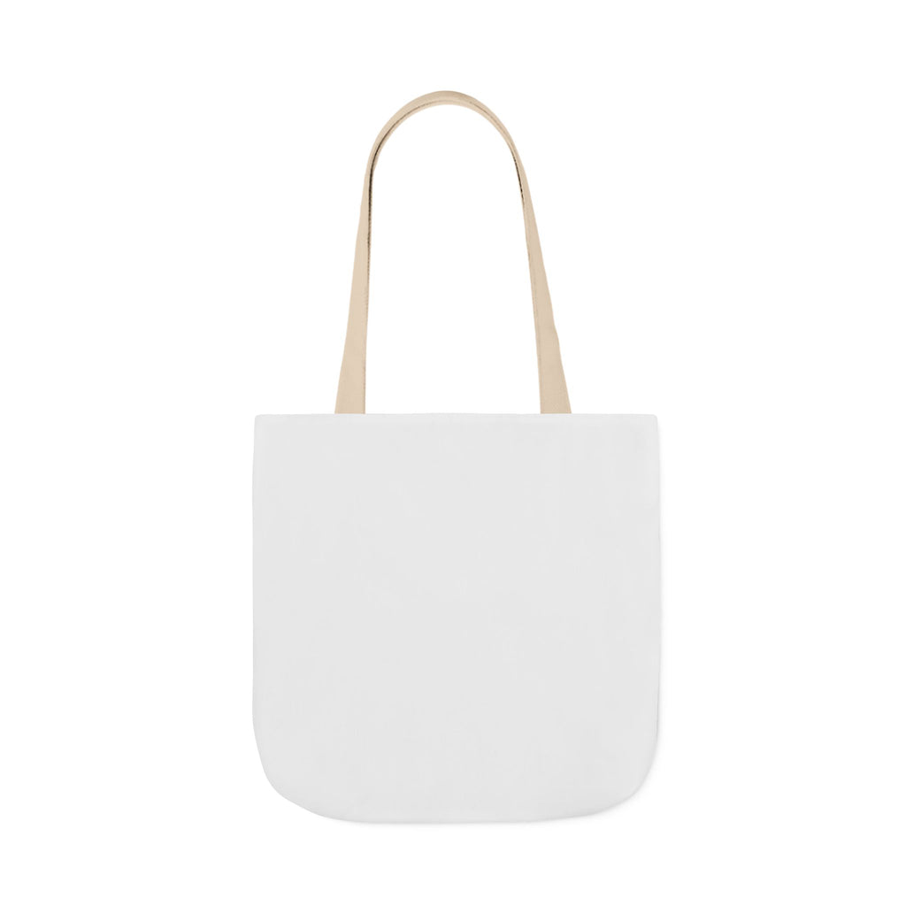 Custom Canvas Tote Bag with Colorful Straps — Personalized Everyday Grocery & Market Bag