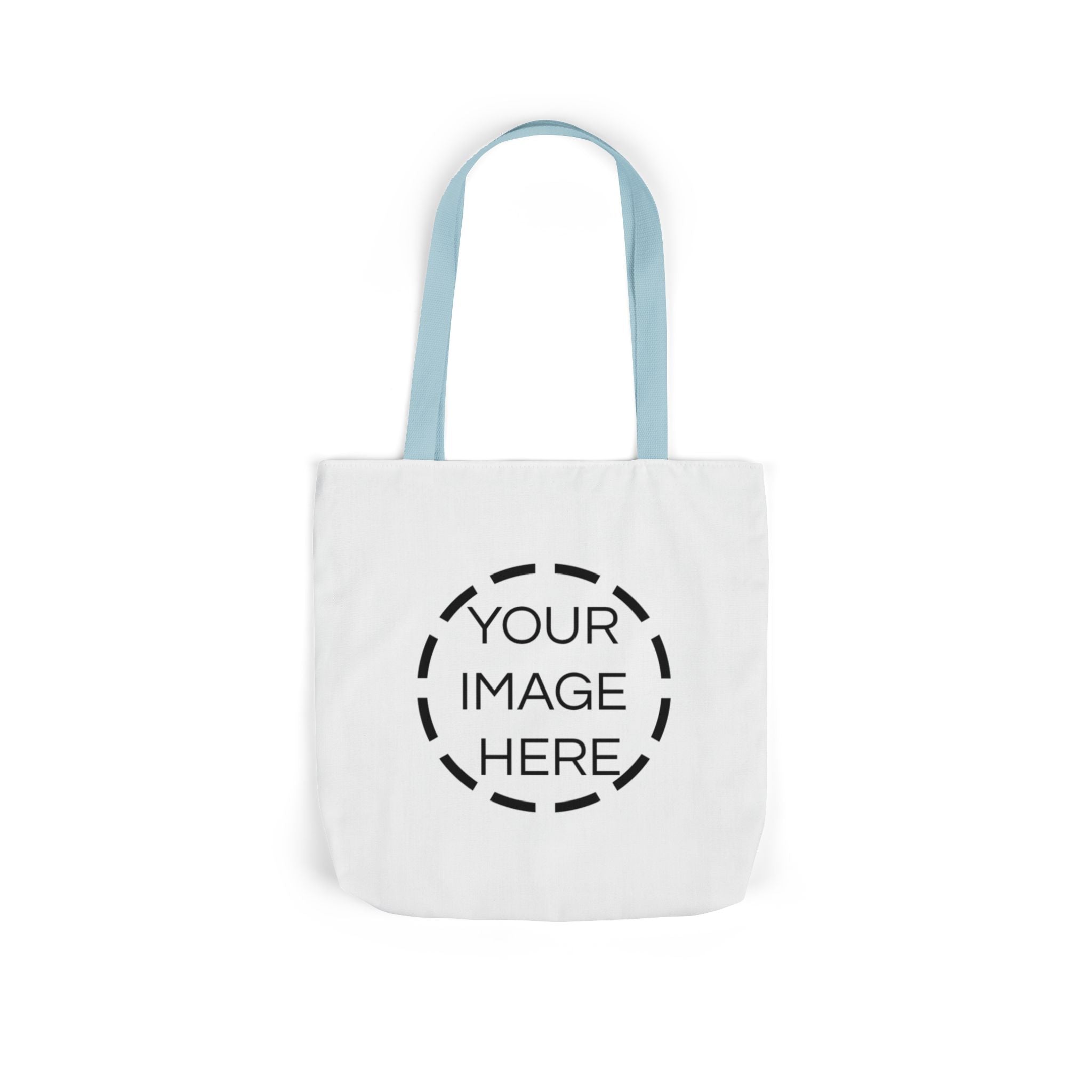 Custom Canvas Tote Bag with Colorful Straps — Personalized Everyday Grocery & Market Bag