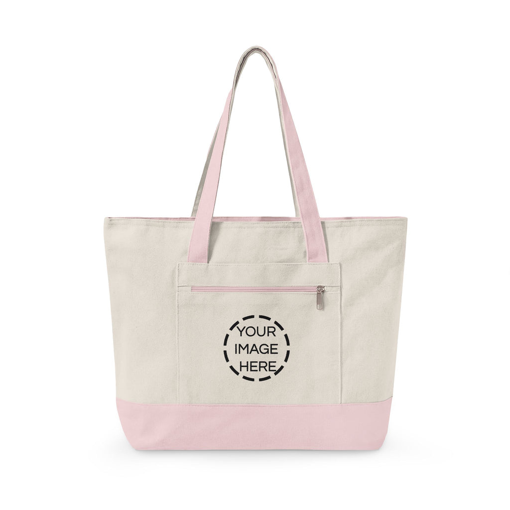 Canvas Zipper Tote Bag — Large Eco-Friendly Market & Beach Tote