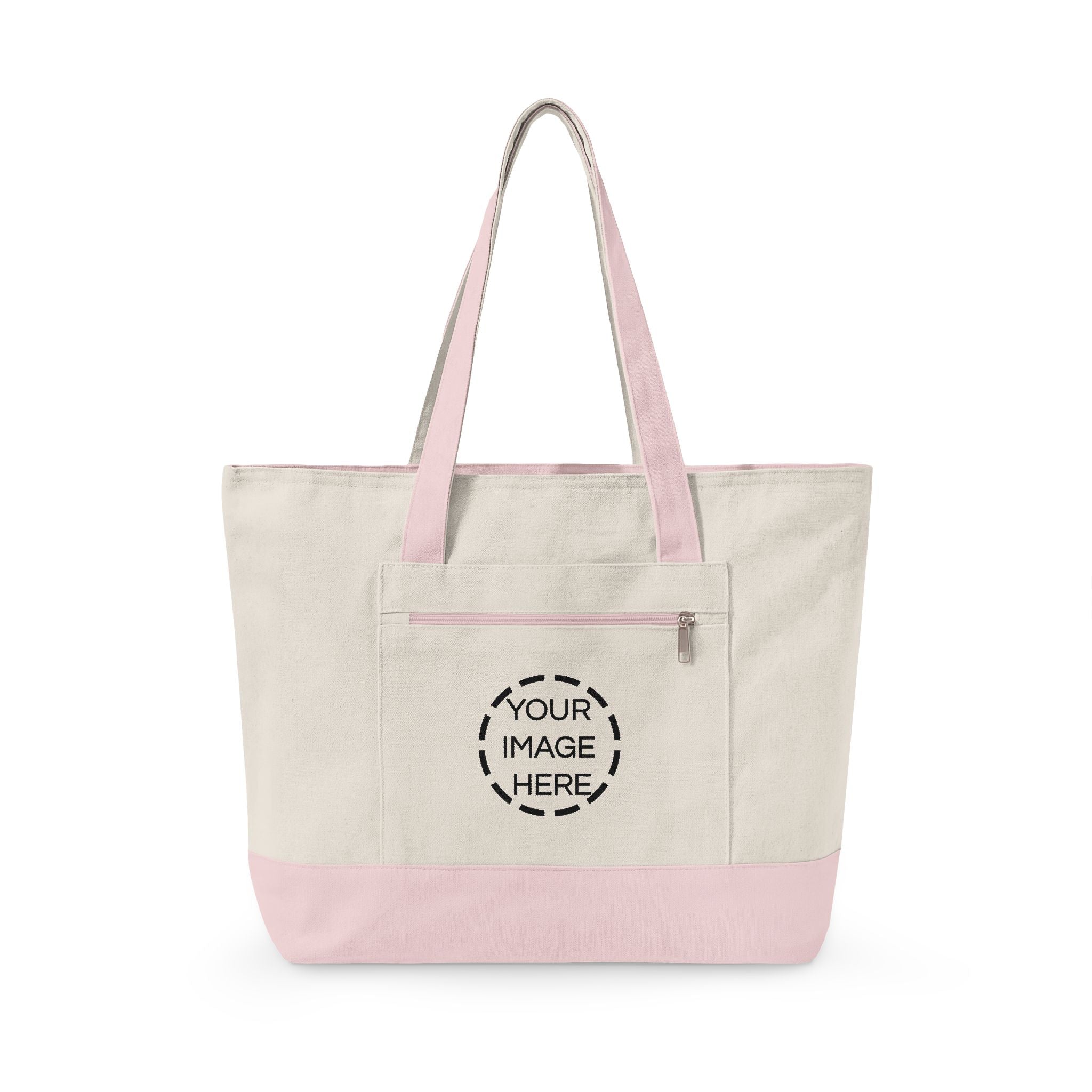 Canvas Zipper Tote Bag — Large Eco-Friendly Market & Beach Tote