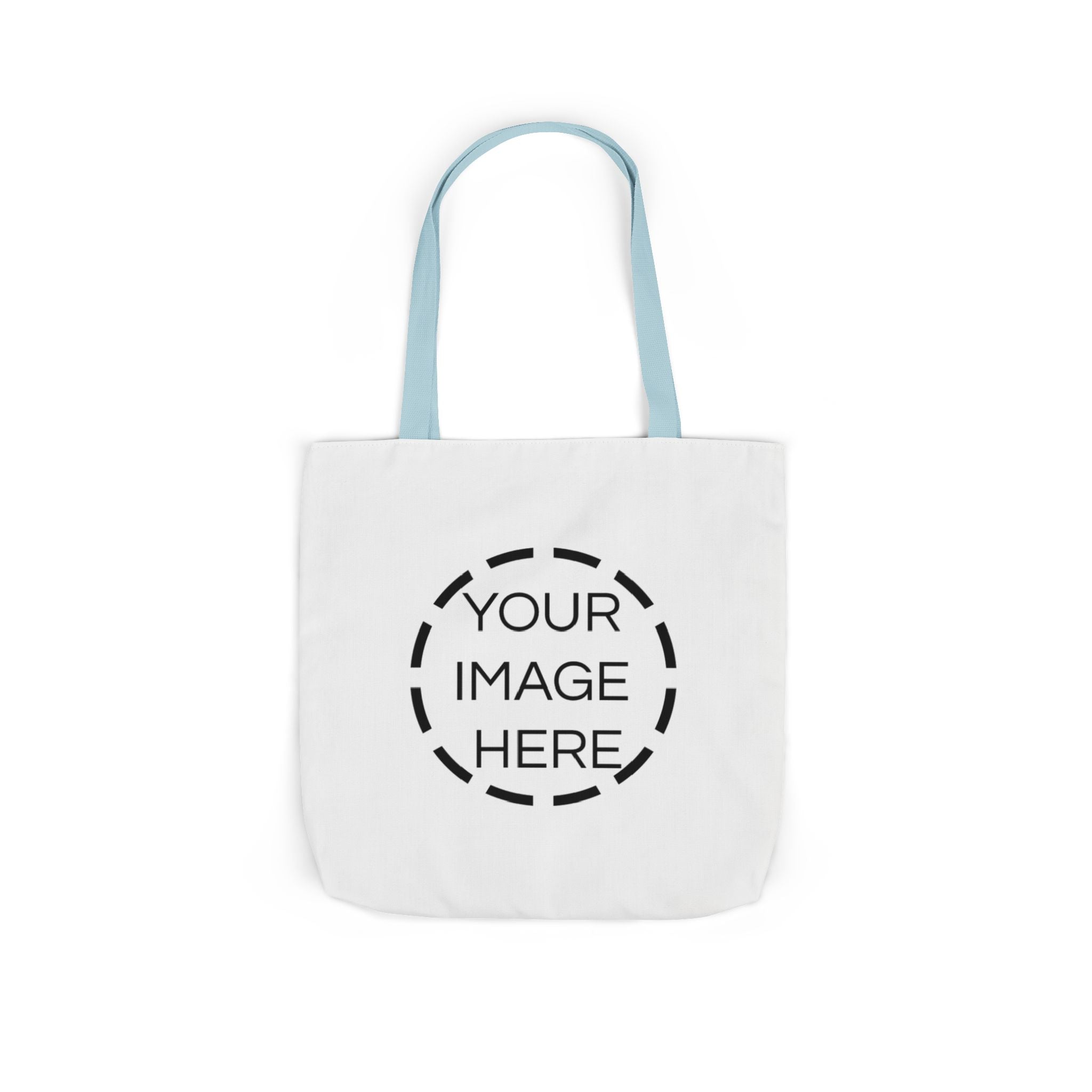 Custom Canvas Tote Bag with Colorful Straps — Personalized Everyday Grocery & Market Bag