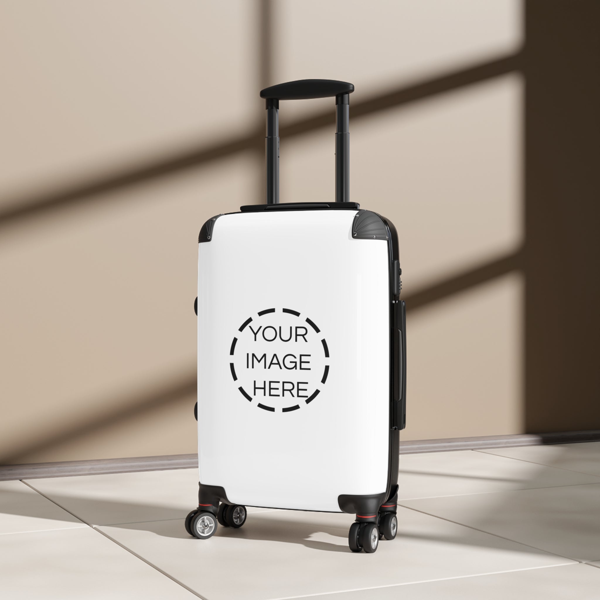 Carry-On Suitcase — Customizable 'Your Image Here' Graphic Travel Luggage