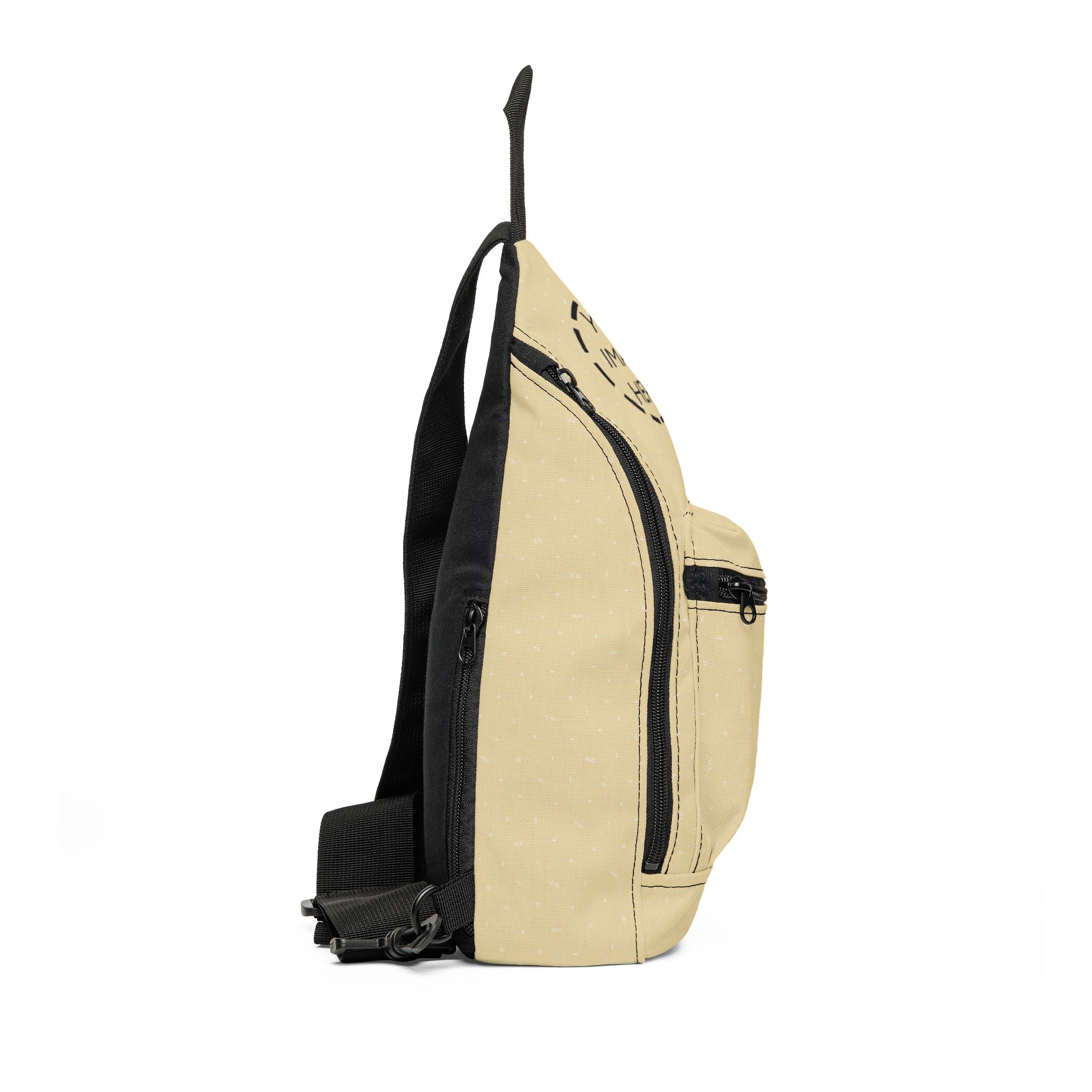 Personalized Sling Bag – Compact Crossbody Daypack with Front Zip Pocket