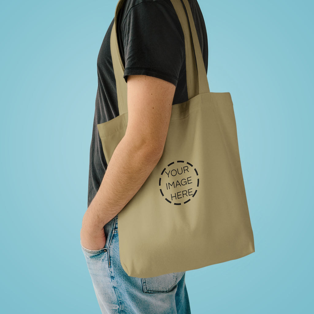 Minimal Black Cotton Tote Bag — Everyday Reusable Grocery & Market Bag