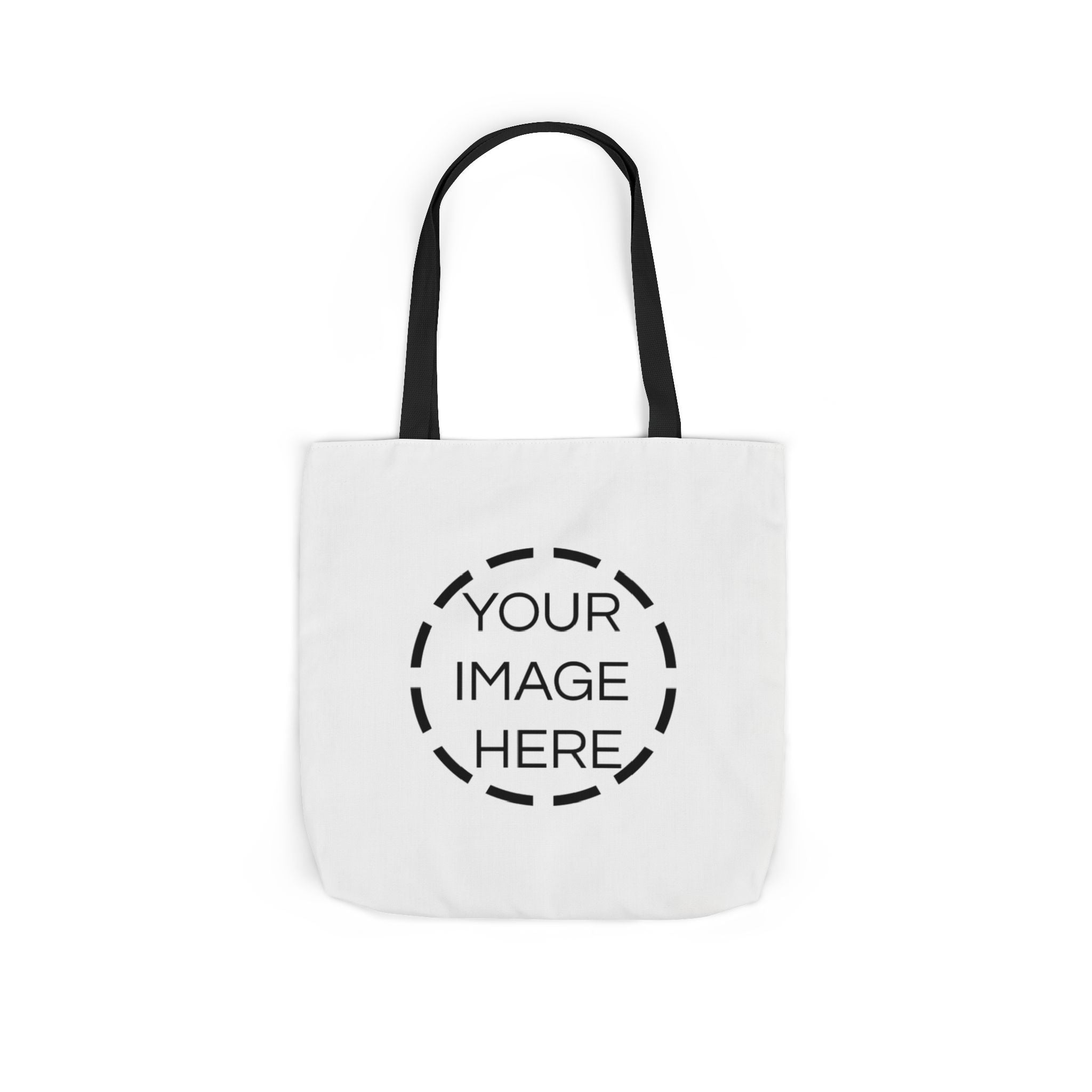 Custom Canvas Tote Bag with Colorful Straps — Personalized Everyday Grocery & Market Bag