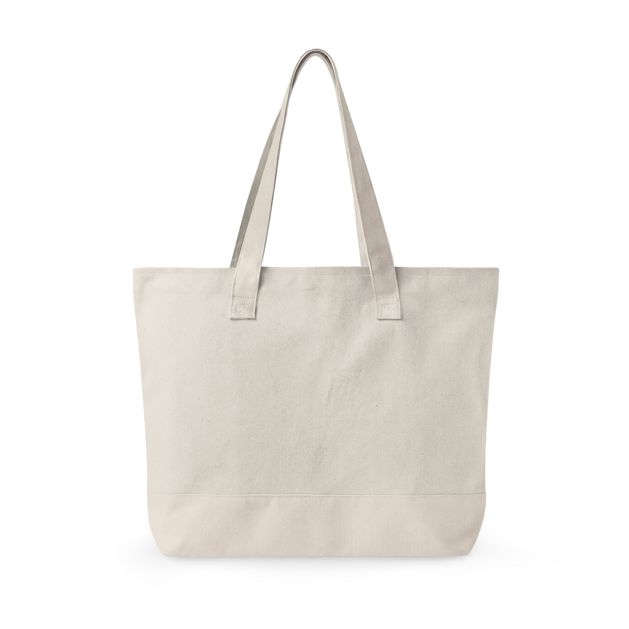 Canvas Zipper Tote Bag — Large Eco-Friendly Market & Beach Tote