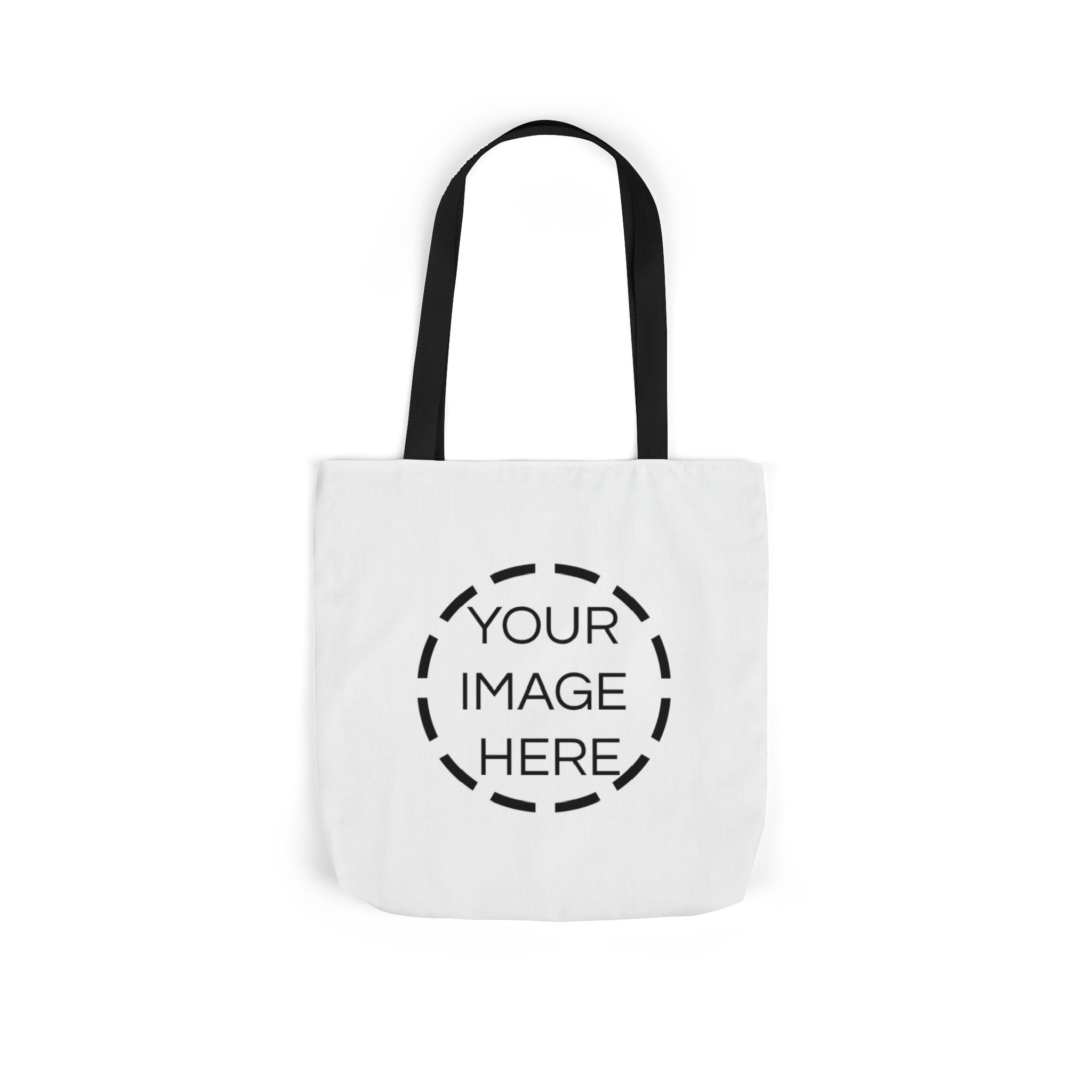 Custom Canvas Tote Bag with Colorful Straps — Personalized Everyday Grocery & Market Bag