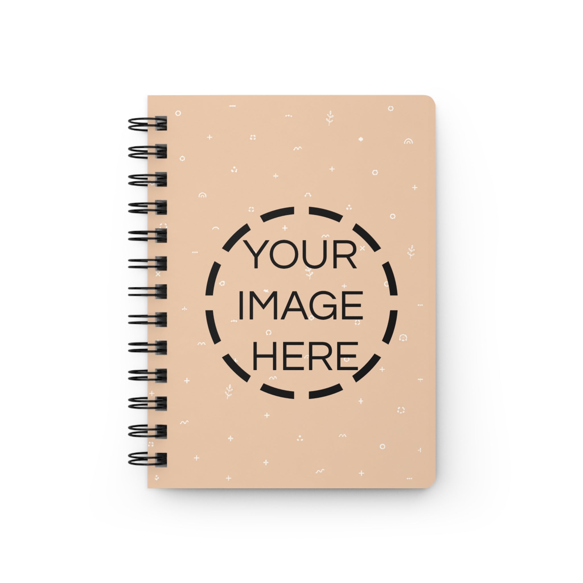 Peach Dotted Spiral Journal — Personalized Cover Notebook for Notes & Planning