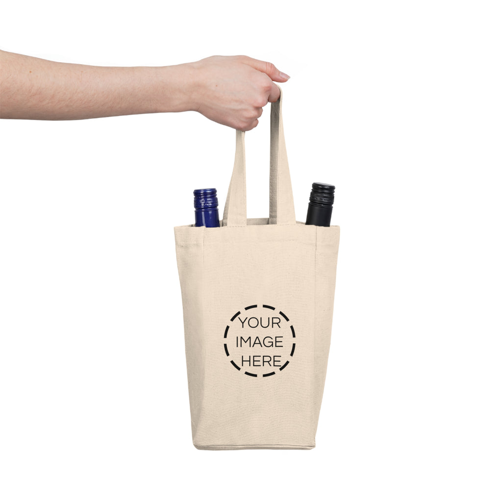 Double Wine Tote Bag — Canvas 2-Bottle Wine Carrier | Reusable Gift Tote for Picnics & Parties