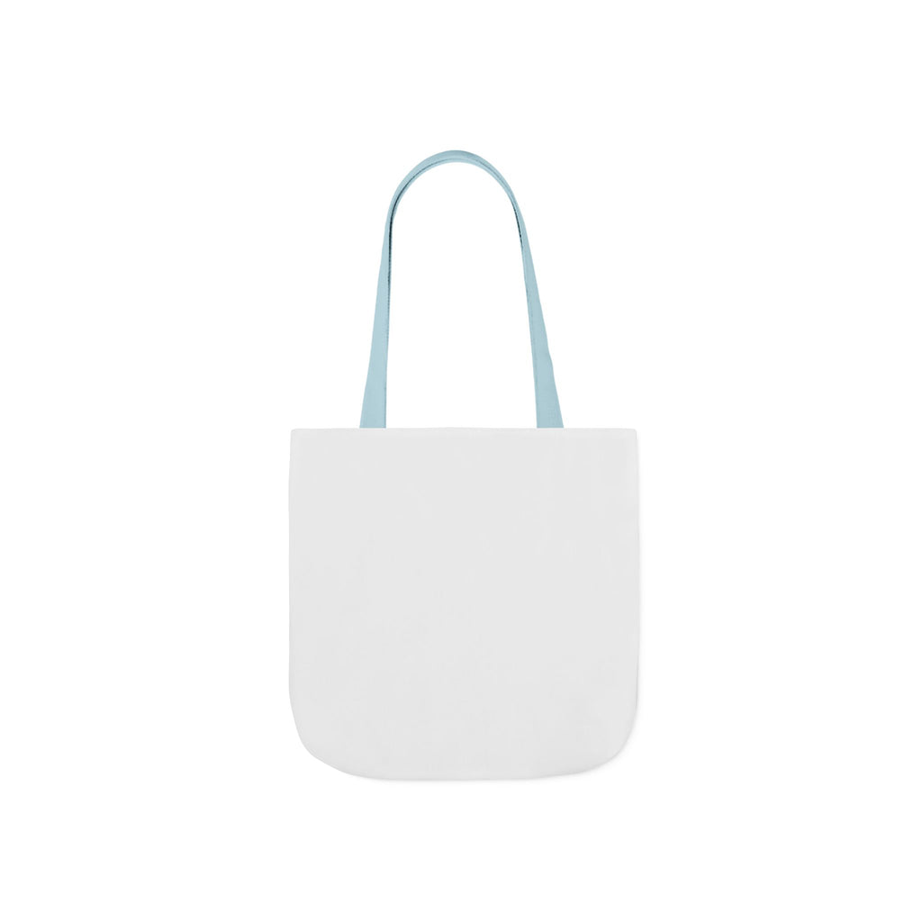 Custom Canvas Tote Bag with Colorful Straps — Personalized Everyday Grocery & Market Bag