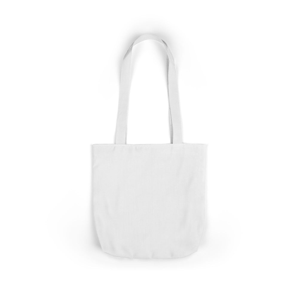 Custom Canvas Tote Bag with Colorful Straps — Personalized Everyday Grocery & Market Bag
