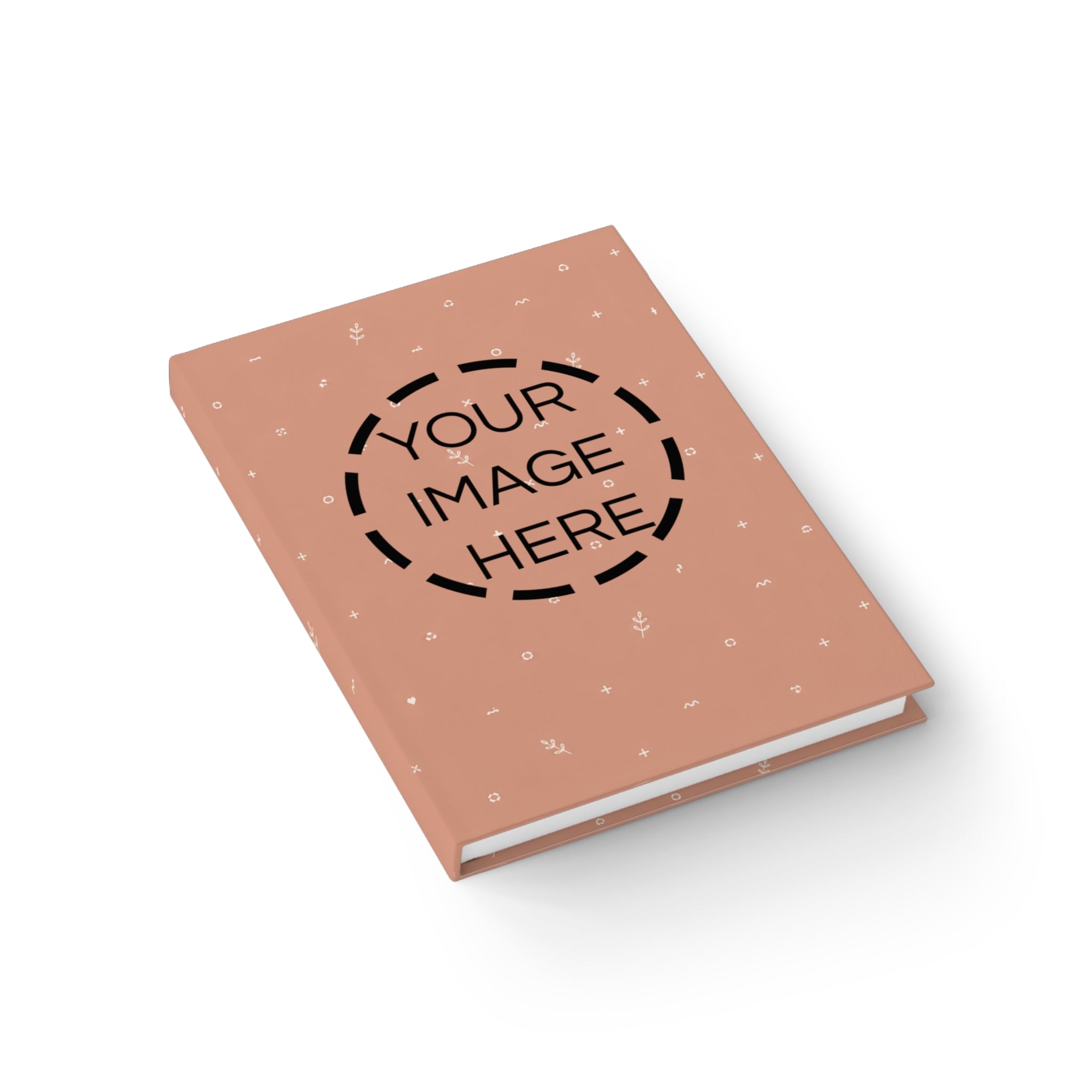 Blush Floral Hardcover Journal — Ruled Lined Notebook for Notes & Daily Planning