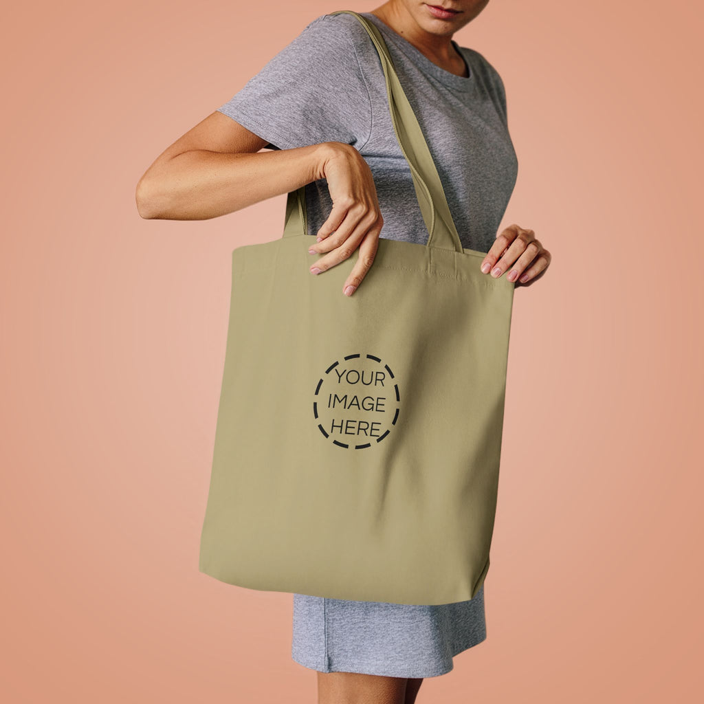 Minimal Black Cotton Tote Bag — Everyday Reusable Grocery & Market Bag