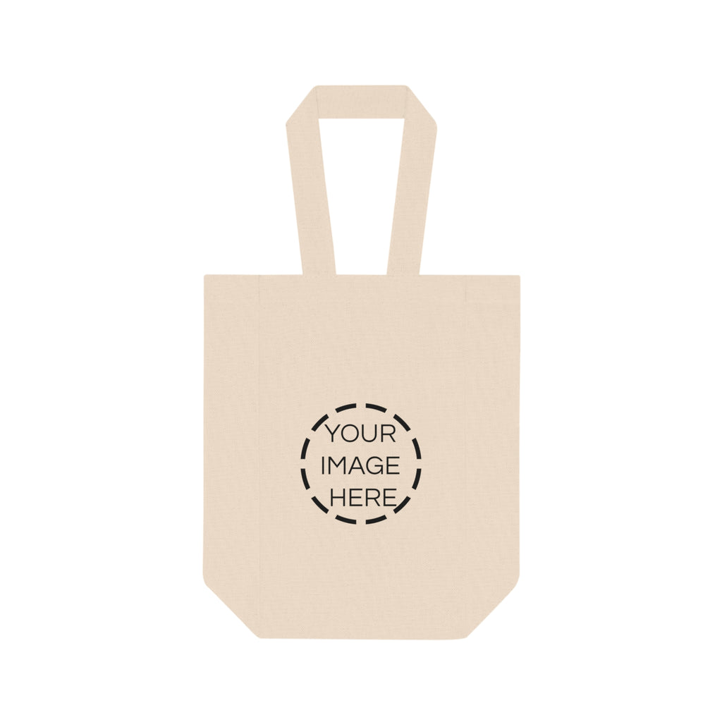 Double Wine Tote Bag — Canvas 2-Bottle Wine Carrier | Reusable Gift Tote for Picnics & Parties