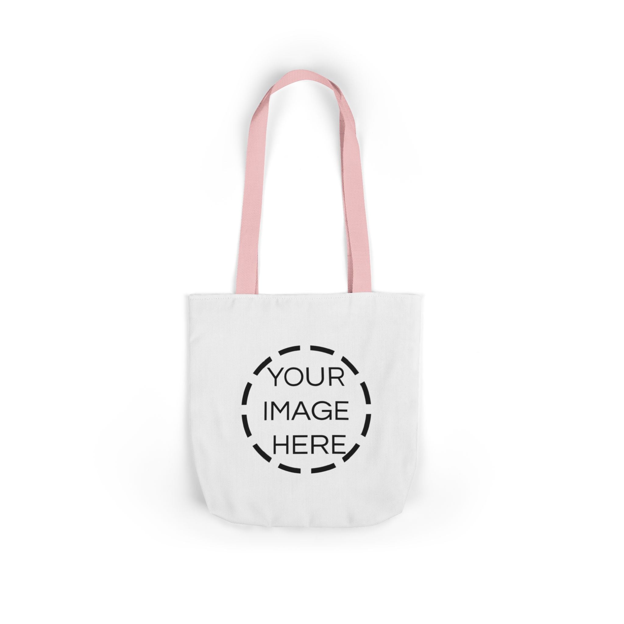 Custom Canvas Tote Bag with Colorful Straps — Personalized Everyday Grocery & Market Bag