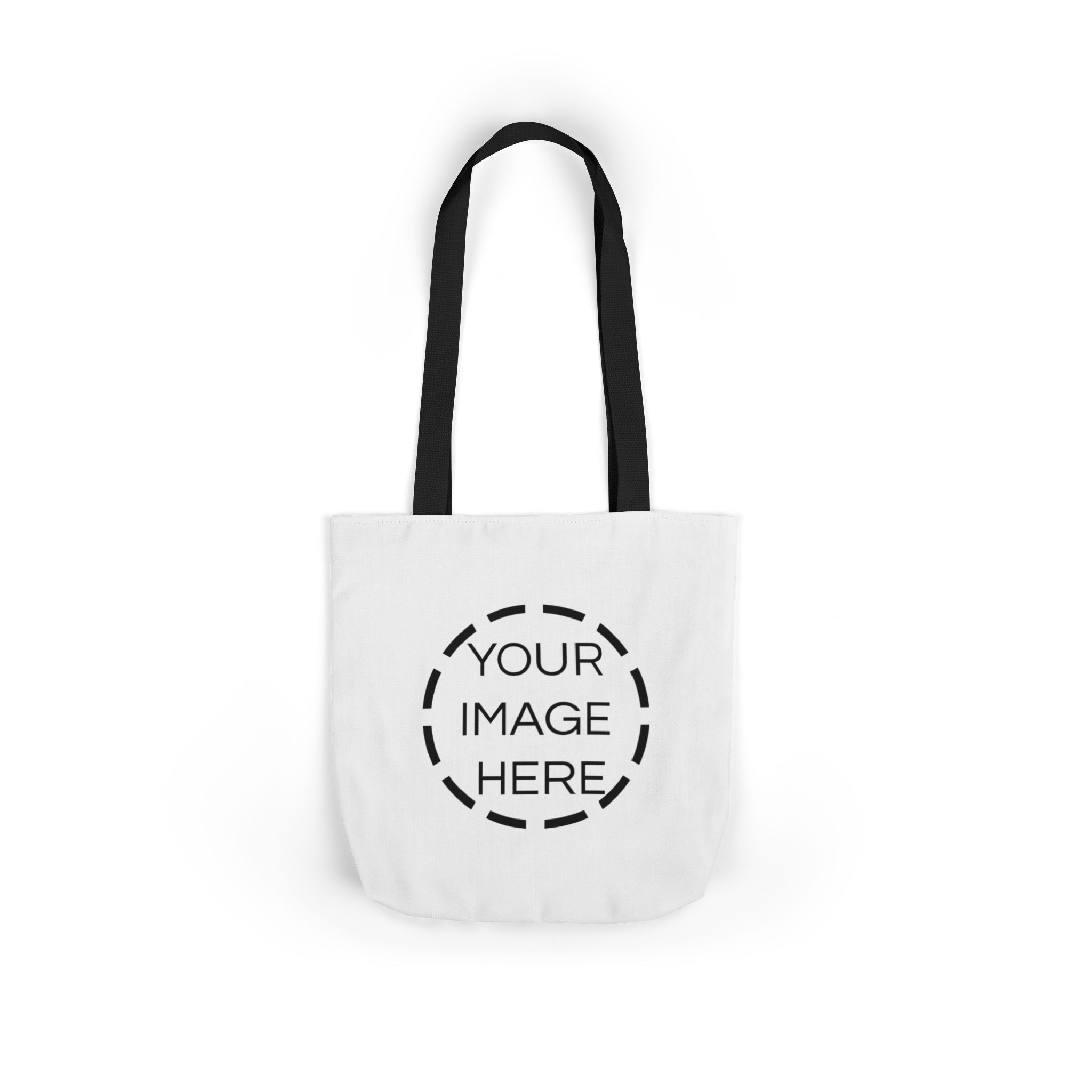 Custom Canvas Tote Bag with Colorful Straps — Personalized Everyday Grocery & Market Bag