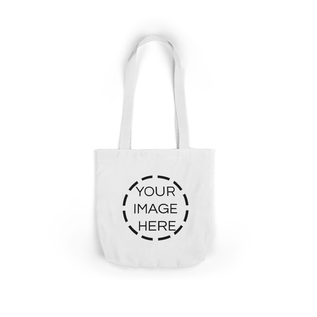 Custom Canvas Tote Bag with Colorful Straps — Personalized Everyday Grocery & Market Bag