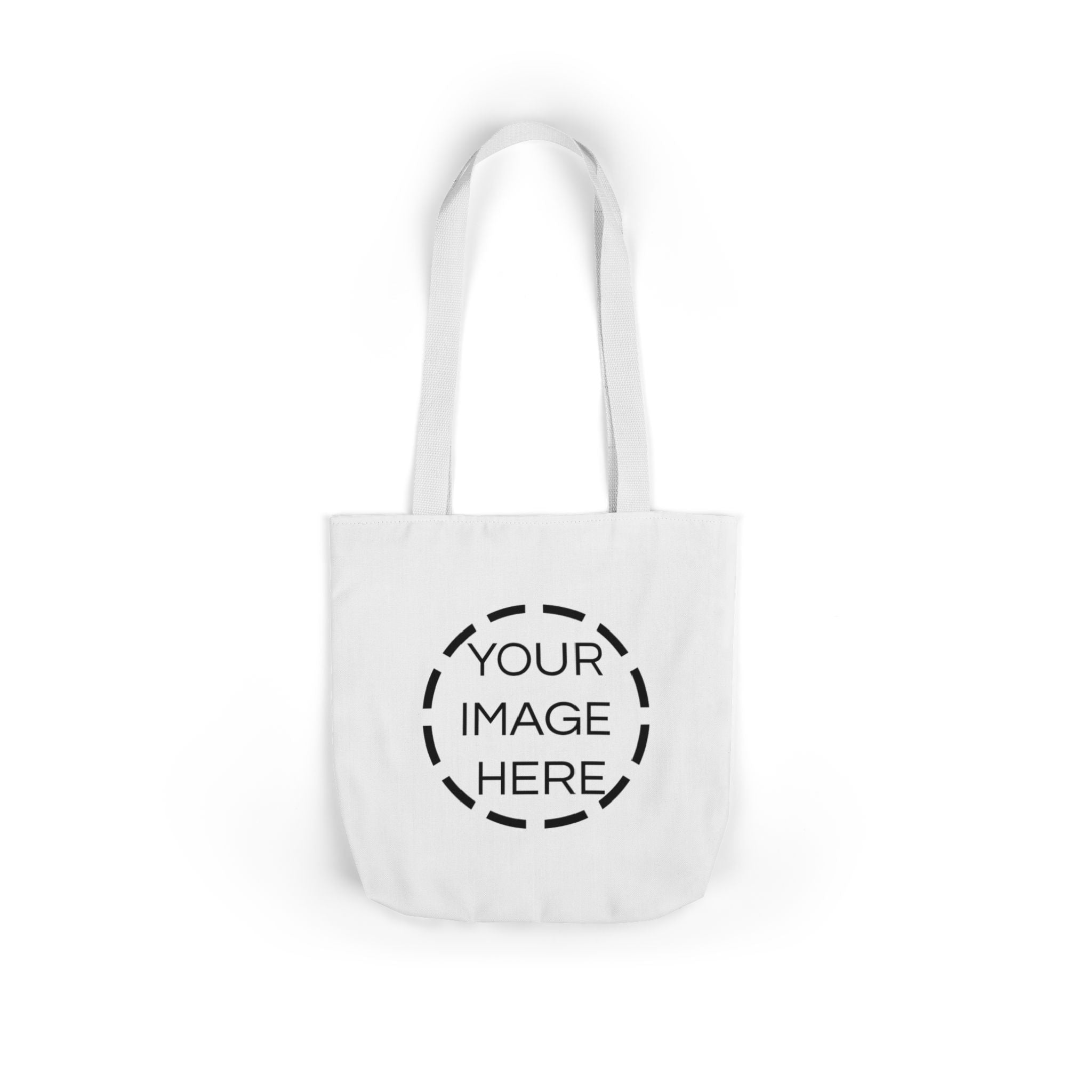 Custom Canvas Tote Bag with Colorful Straps — Personalized Everyday Grocery & Market Bag